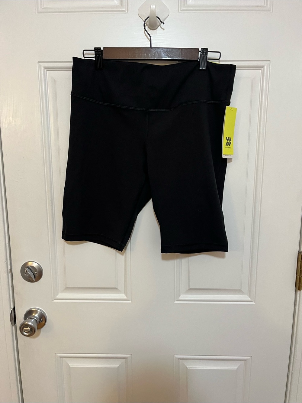 Black Women’s High-Waist Bike Shorts - Unbranded
